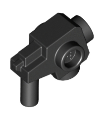 LEGO - Minifiguur-wapen, blaster met noppen aan zijkanten, onderzijde en voorkant - Black | N - Thumbnail