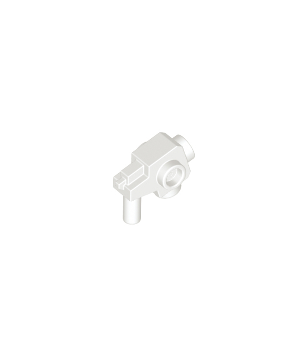 LEGO - Minifiguur-wapen, blaster met noppen aan zijkanten, onderzijde en voorkant - White | N