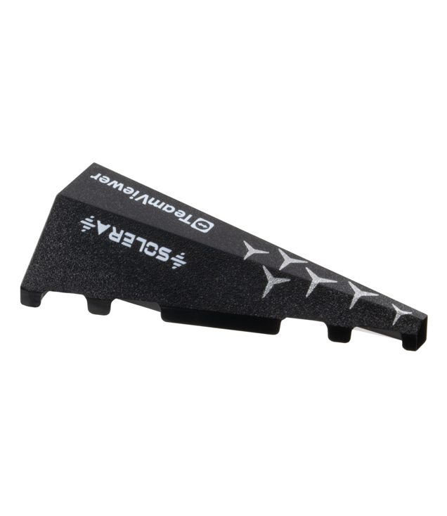 LEGO - Wig 5 x 2 rechts met herhalend zilverkleurig Mercedes-logo en witte 'TeamViewer'- en 'Solera'-opdruk - Black | N