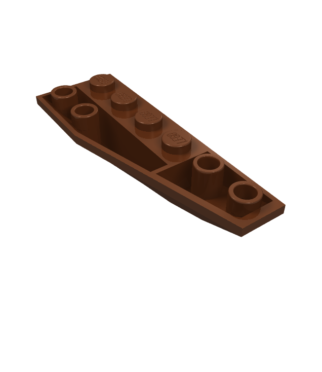 LEGO - Wig 6 x 2 omgekeerd rechts - Reddish Brown | N