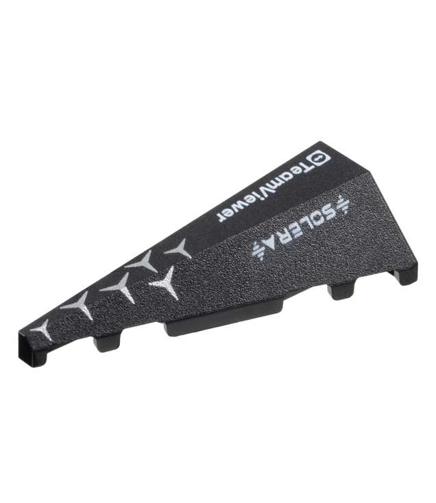 LEGO - Wig 5 x 2 links met herhalend zilverkleurig Mercedes-logo en witte 'TeamViewer'- en 'Solera'-opdruk - Black | N