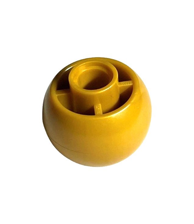 LEGO - Wiel Ø18 x 14 glad - Pearl Gold | N