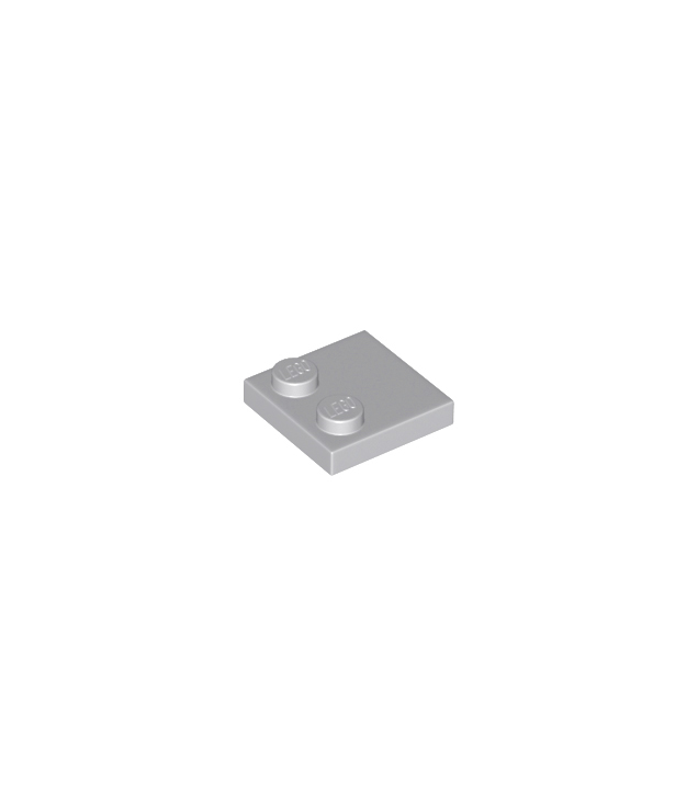 LEGO - Tegel, gemodificeerd 2 x 2 met noppen aan rand - Light Bluish Gray | N