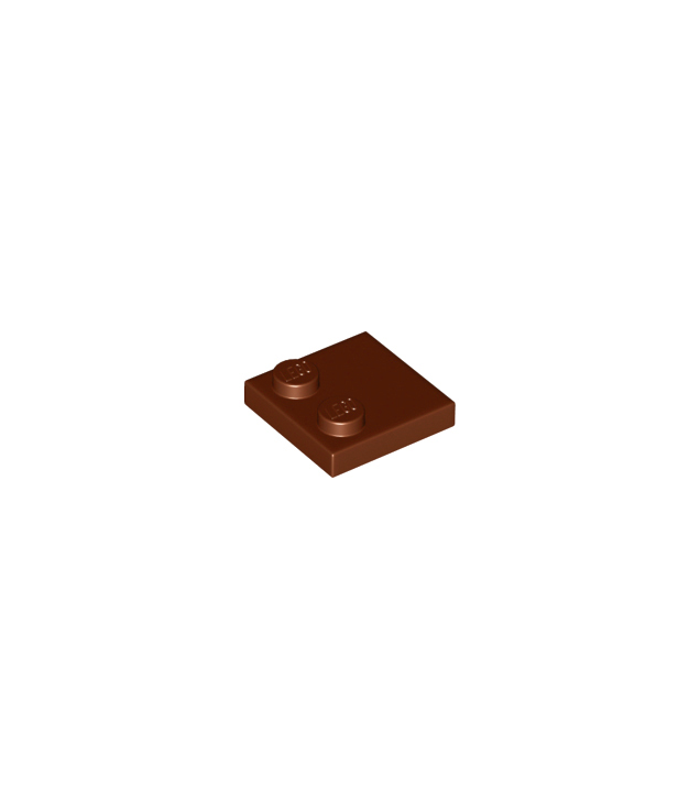 LEGO - Tegel, gemodificeerd 2 x 2 met noppen aan rand - Reddish Brown | N