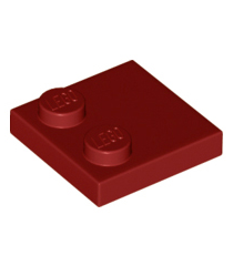 LEGO - Tegel, gemodificeerd 2 x 2 met noppen aan rand - Dark Red | N - Thumbnail