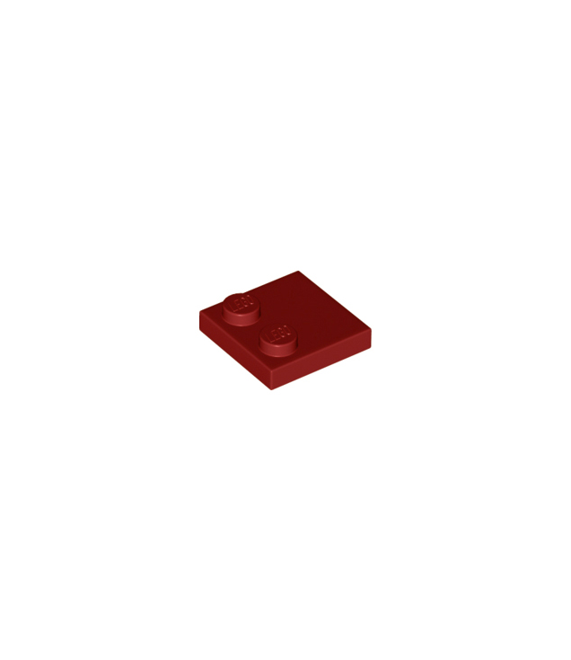LEGO - Tegel, gemodificeerd 2 x 2 met noppen aan rand - Dark Red | N