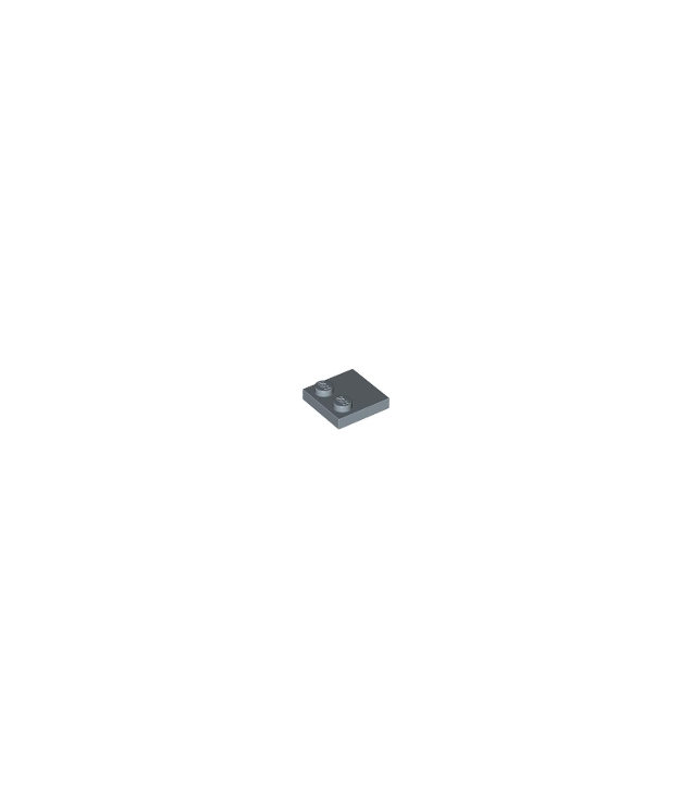 LEGO - Tegel, gemodificeerd 2 x 2 met noppen aan rand - Sand Blue | N
