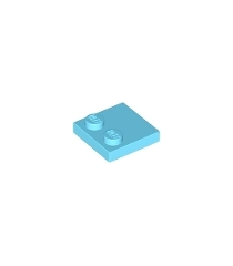 LEGO - Tegel, gemodificeerd 2 x 2 met noppen aan rand - Medium Azure | N - Thumbnail