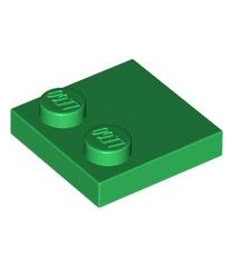 LEGO - Tegel, gemodificeerd 2 x 2 met noppen aan rand - Green | N - Thumbnail