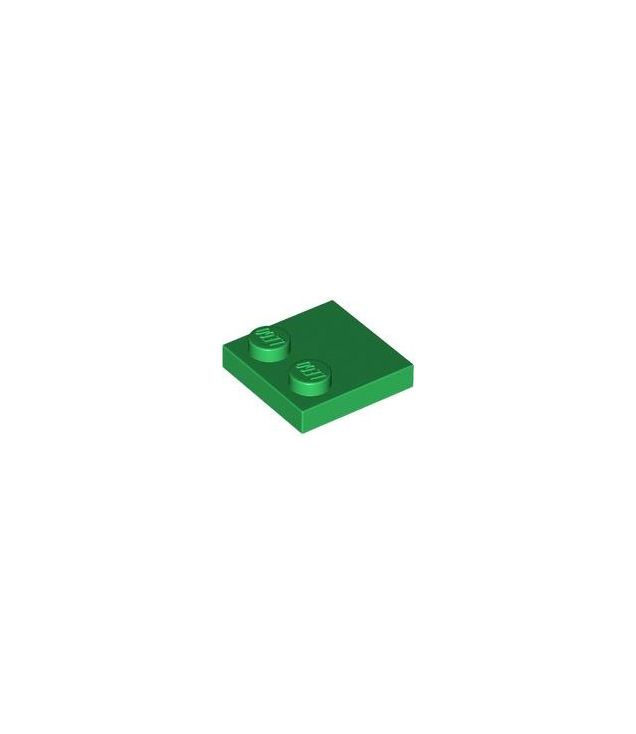 LEGO - Tegel, gemodificeerd 2 x 2 met noppen aan rand - Green | N