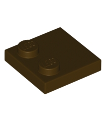 LEGO - Tegel, gemodificeerd 2 x 2 met noppen aan rand - Dark Brown | N - Thumbnail