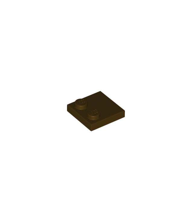 LEGO - Tegel, gemodificeerd 2 x 2 met noppen aan rand - Dark Brown | N