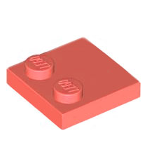 LEGO - Tegel, gemodificeerd 2 x 2 met noppen aan rand - Coral | N - Thumbnail