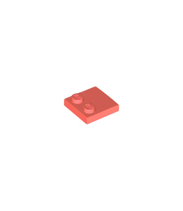LEGO - Tegel, gemodificeerd 2 x 2 met noppen aan rand - Coral | N