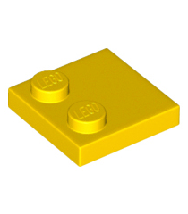 LEGO - Tegel, gemodificeerd 2 x 2 met noppen aan rand - Yellow | N - Thumbnail