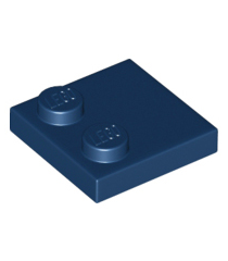LEGO - Tegel, gemodificeerd 2 x 2 met noppen aan rand - Dark Blue | N - Thumbnail