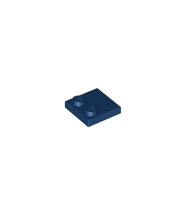 LEGO - Tegel, gemodificeerd 2 x 2 met noppen aan rand - Dark Blue | N