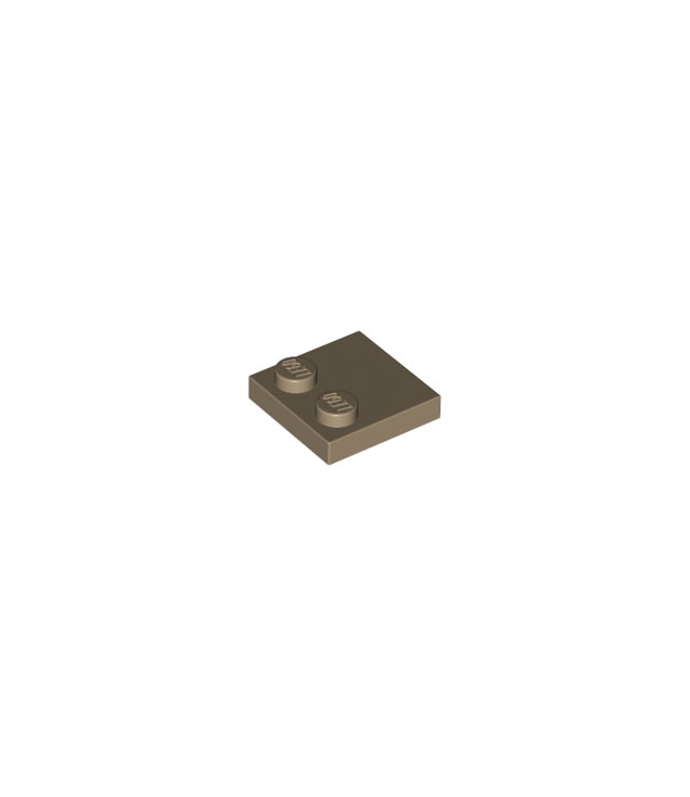 LEGO - Tegel, gemodificeerd 2 x 2 met noppen aan rand - Dark Tan | N