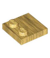 LEGO - Tegel, gemodificeerd 2 x 2 met noppen aan rand - Pearl Gold | N - Thumbnail