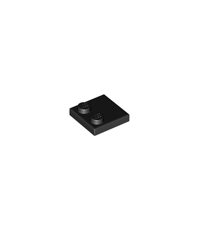 LEGO - Tegel, gemodificeerd 2 x 2 met noppen aan rand - Black | N