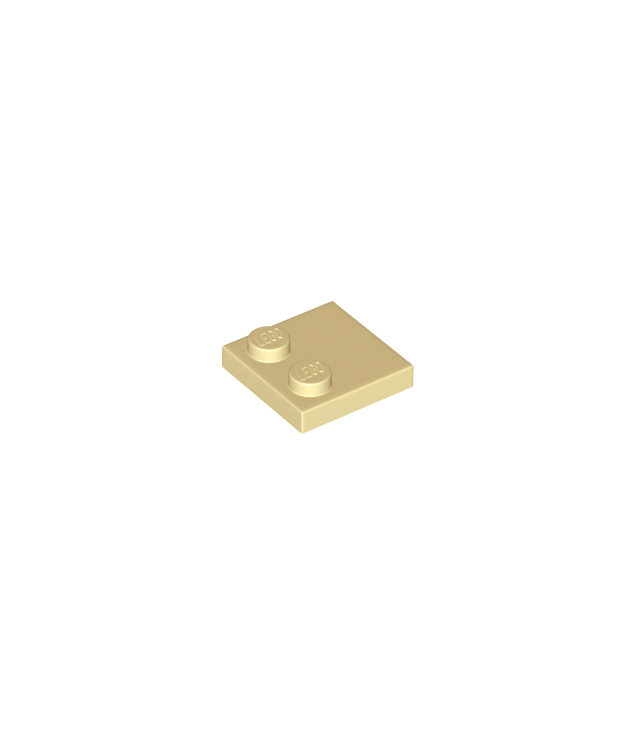 LEGO - Tegel, gemodificeerd 2 x 2 met noppen aan rand - Tan | N