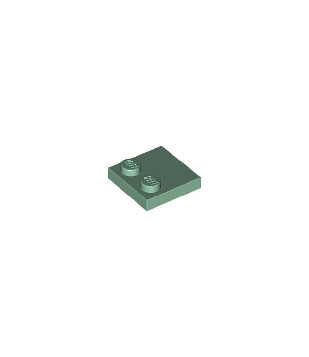 LEGO - Tegel, gemodificeerd 2 x 2 met noppen aan rand - Sand Green | N