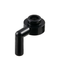 LEGO - Plaat, rond 1 x 1 met open nop en staaf naar beneden - Black | N - Thumbnail