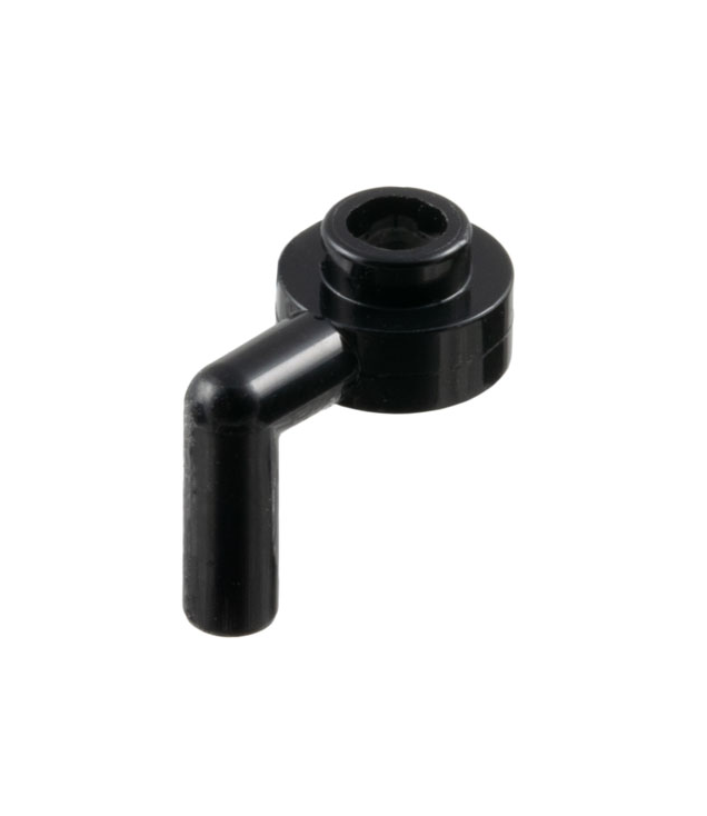 LEGO - Plaat, rond 1 x 1 met open nop en staaf naar beneden - Black | N