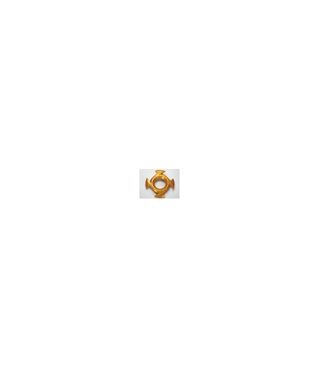LEGO - Ring 4 x 4 met 2 x 2 gat en 4 pijlvormige uiteinden (Ninjago spinnerkroon) - Pearl Gold | N