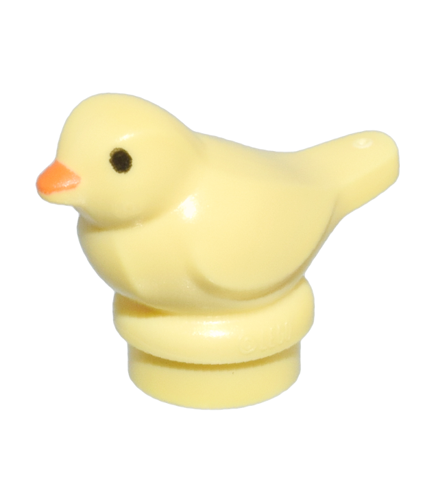 LEGO - Vogel, klein met zwarte ogen en oranje snavel - Bright Light Yellow | N