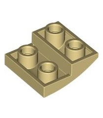 LEGO - Helling, gebogen 2 x 2 x 2/3 omgekeerd - Tan | N - Thumbnail
