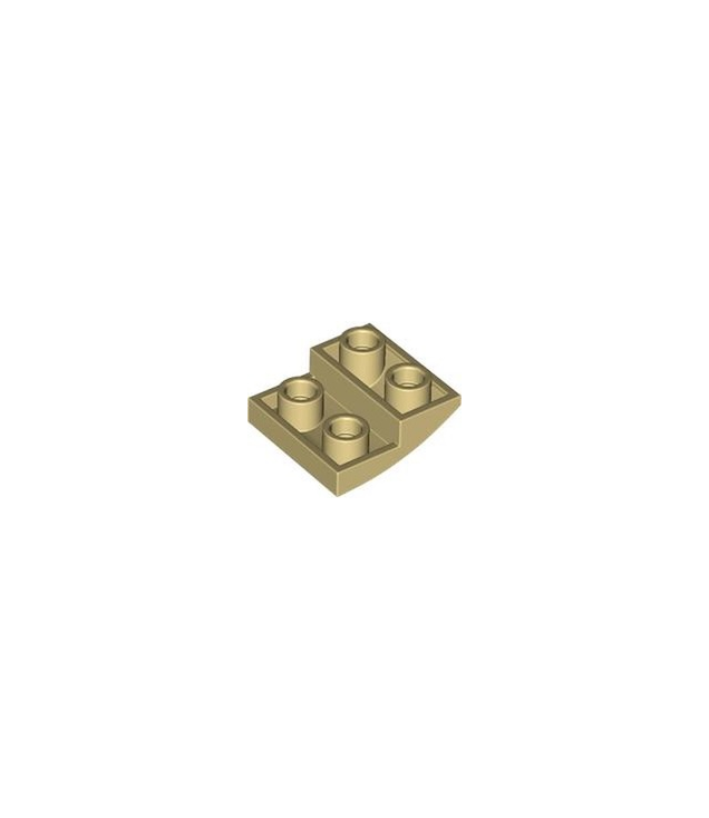 LEGO - Helling, gebogen 2 x 2 x 2/3 omgekeerd - Tan | N