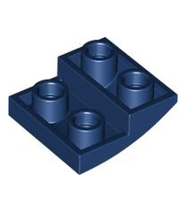 LEGO - Helling, gebogen 2 x 2 x 2/3 omgekeerd - Dark Blue | N - Thumbnail