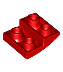 LEGO - Helling, gebogen 2 x 2 x 2/3 omgekeerd - Red | N - Thumbnail