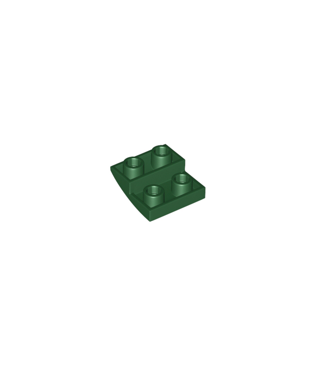 LEGO - Helling, gebogen 2 x 2 x 2/3 omgekeerd - Dark Green | N