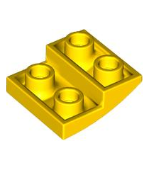 LEGO - Helling, gebogen 2 x 2 x 2/3 omgekeerd - Yellow | N - Thumbnail