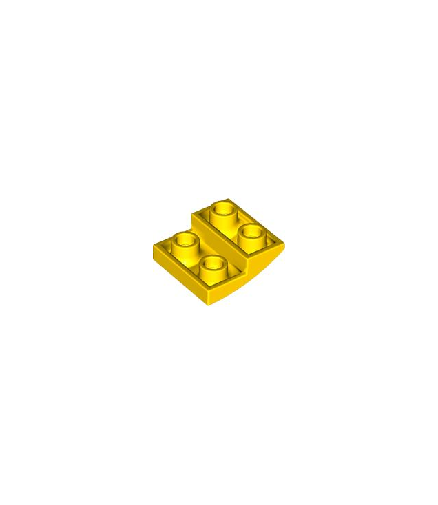 LEGO - Helling, gebogen 2 x 2 x 2/3 omgekeerd - Yellow | N