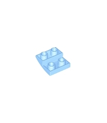 LEGO - Helling, gebogen 2 x 2 x 2/3 omgekeerd - Bright Light Blue | N - Thumbnail