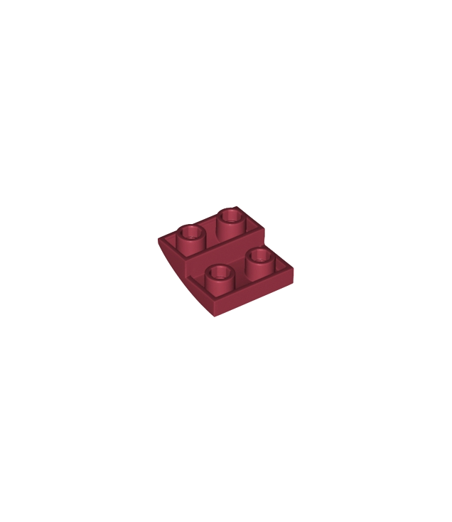 LEGO - Helling, gebogen 2 x 2 x 2/3 omgekeerd - Dark Red | N