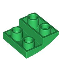 LEGO - Helling, gebogen 2 x 2 x 2/3 omgekeerd - Green | N - Thumbnail