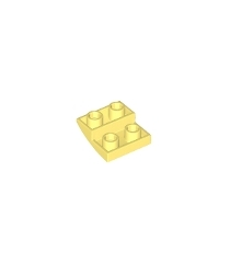 LEGO - Helling, gebogen 2 x 2 x 2/3 omgekeerd - Bright Light Yellow | N - Thumbnail