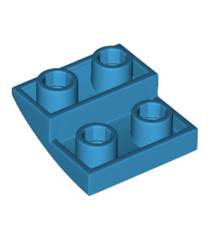 LEGO - Helling, gebogen 2 x 2 x 2/3 omgekeerd - Dark Azure | N - Thumbnail