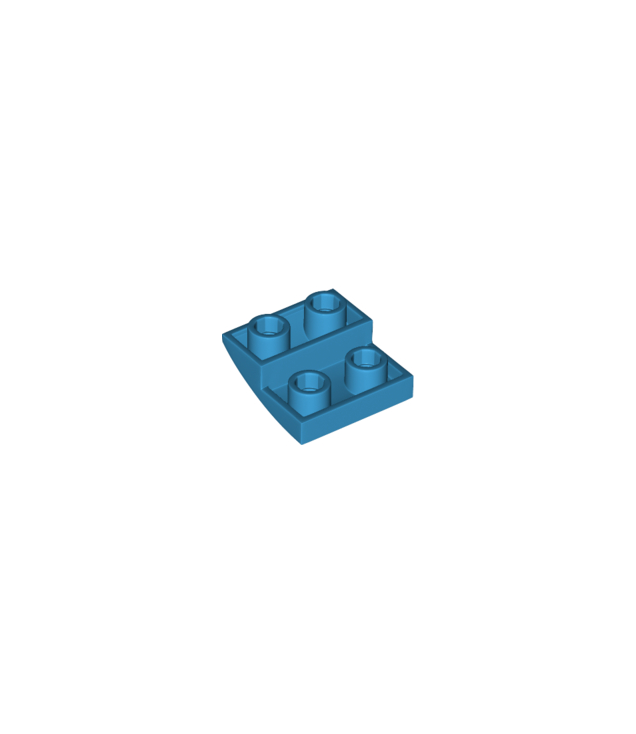 LEGO - Helling, gebogen 2 x 2 x 2/3 omgekeerd - Dark Azure | N
