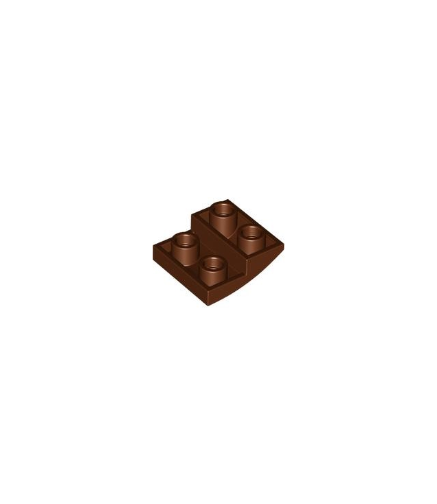 LEGO - Helling, gebogen 2 x 2 x 2/3 omgekeerd - Reddish Brown | N