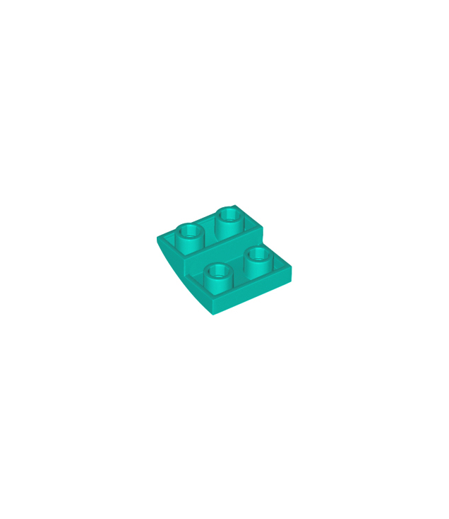 LEGO - Helling, gebogen 2 x 2 x 2/3 omgekeerd - Dark Turquoise | N