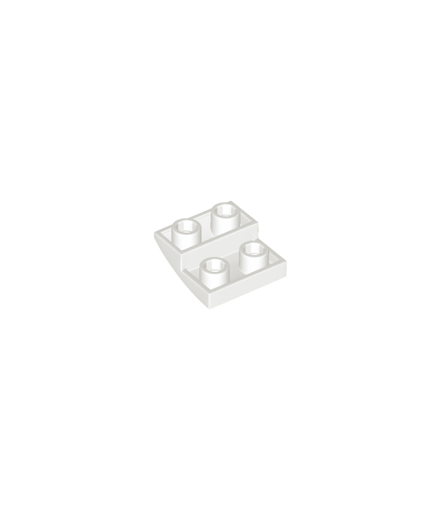 LEGO - Helling, gebogen 2 x 2 x 2/3 omgekeerd - White | N