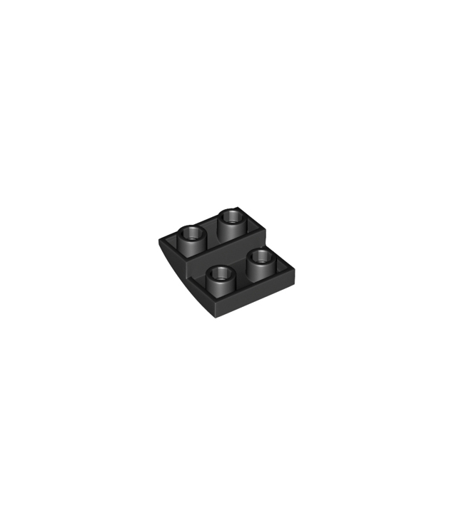 LEGO - Helling, gebogen 2 x 2 x 2/3 omgekeerd - Black | N
