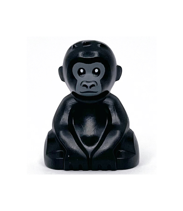 LEGO - Gorilla, baby met donkerblauwgrijs gezicht - Black | N