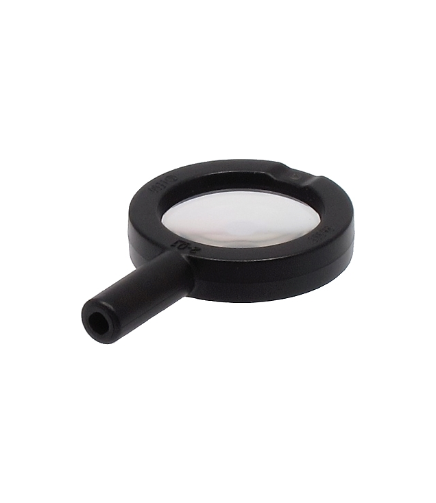 LEGO - Minifiguur-accessoire, vergrootglas met dikke rand en hol handvat met transparante lens - Black | N