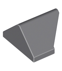 LEGO - Helling 45 graden 2 x 1 dubbel / omgekeerd met onderop een nophouder - Dark Bluish Gray | N - Thumbnail